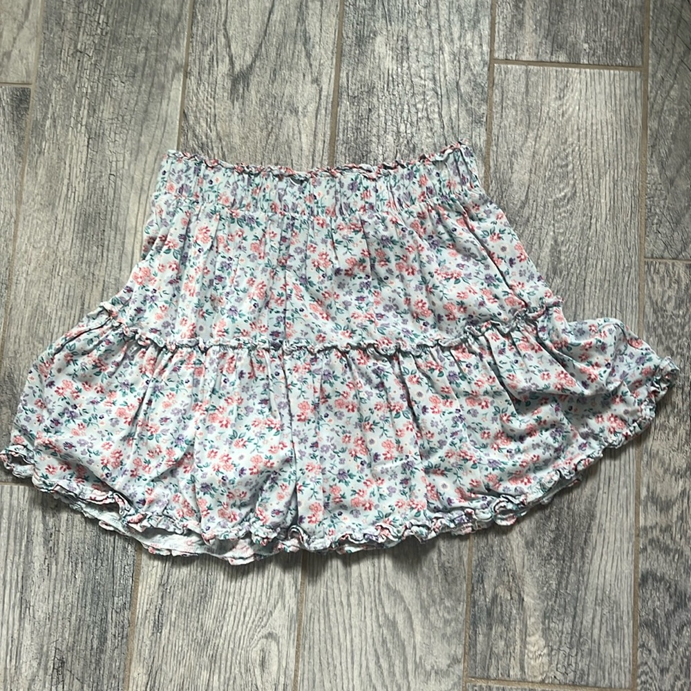 Aeropostale floral blue mini skirt